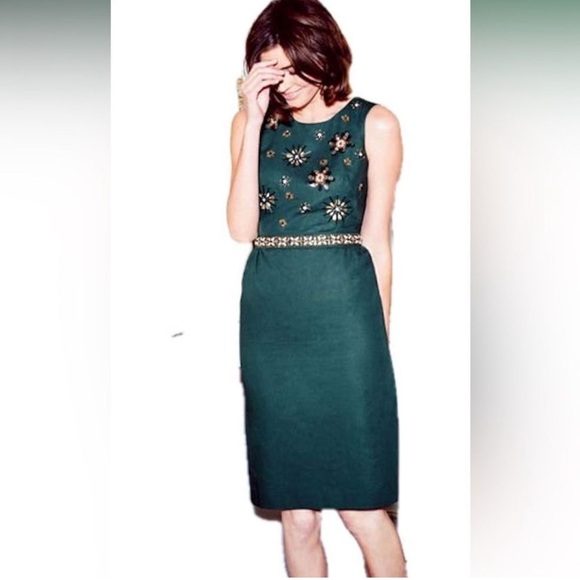 Boden Dresses & Skirts - NWT Boden Brunswick emerald‎ embellished dress sz 8R